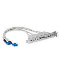 BRACKET ADAPTADOR CABEZAL DE 4 PUERTOS USB 20 CON CONEXION A PLACA BASE 2X IDC10 STARTECHCOM MOD USBPLATE4