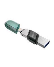 MEMORIA SANDISK 256GB IXPAND FLASH DRIVE FLIP PARA IPHONE IPAD LIGHTNING USB 31 METLICA CON TAPA DE PLASTICO SDIX90N 256G GN6NE