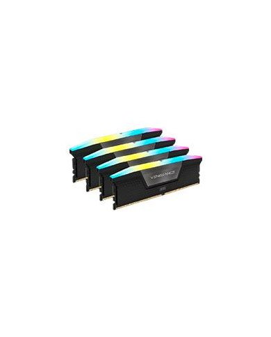 MEMORIA RAM CORSAIR DDR5 VENGEANCE RGB 96GB 4 X 24GB 6400MT S CL32 BLACK CMH96GX5M4B6400C32