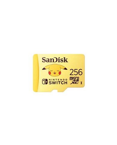 MEMORIA SANDISK MICRO SDXC 256GB NINTENDO SWITCH POKEMON PIKACHU 100MB S 4K U3 V30 SDSQXAO 256G GN6ZK