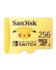 MEMORIA SANDISK MICRO SDXC 256GB NINTENDO SWITCH POKEMON PIKACHU 100MB S 4K U3 V30 SDSQXAO 256G GN6ZK