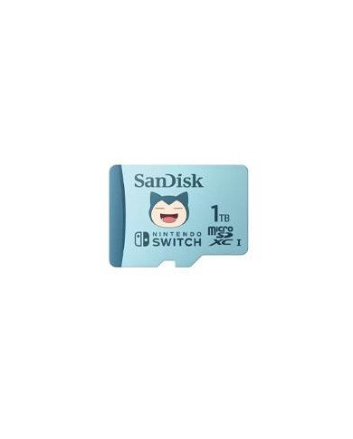 MEMORIA SANDISK MICRO SDXC 1TB NINTENDO SWITCH POKEMON SNORLAX 100MB S 4K U3 V30 SDSQXAO 1T00 GN6ZK