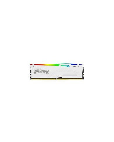 MEMORIA RAM KINGSTON DIMM DDR5 64GB 2X32GB 6000MT S FURY BEAST WHITE RGB EXPO CL30 288PIN 14V C DISIPADOR DE CALOR P PC GAMER A