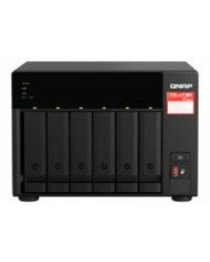 NAS QNAP TS 673A 8G 6 BAHIAS NCLEO CUADRUPLE 22GHZ 8GB DDR4 AMPLIABLES A 64 GB LAN 25GBE X2 USB 32 X2 HOT SWAP SOPORTA M2 2280 