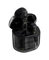 AUDIFONOS INALAMBRICOS TWS BACKDROP TRANSPARENTES 10M TACTIL COLOR NEGRO