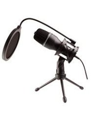 MICROFONO 35MM CON FILTRO Y TRIPIE PERFECT CHOICE NEGRO