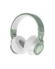 AUDIFONOS BACKDROP INALAMBRICOS DE DIADEMA BLUETOOTH ALAMBRICOS COLOR BLANCO CON VERDE