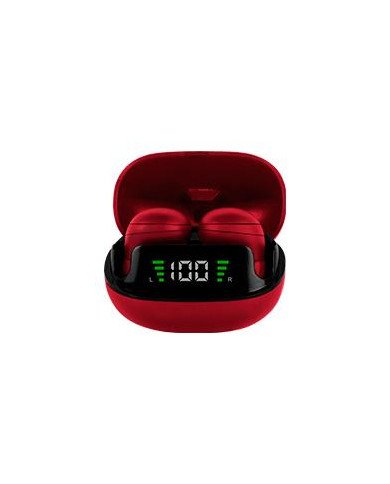 AUDIFONOS MINI INALAMBRICOS BLUETOOTH TWS PERFECT CHOICE TINY BEATZ ROJO