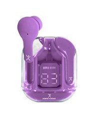 AUDIFONOS INALAMBRICOS BLUETOOTH TWS CON DISPLAY PERFECT CHOICE CLEARBEAT MORADO