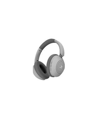 AUDIFONOS ON EAR INALAMBRICOS PLEGABLES MANOS LIBRES CON BT PERFECT CHOICE SOUNDIA GRIS
