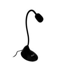 KIT 7 PIEZAS MICROFONO GHIA PARA PC DE ESCRITORIO CON CUELLO FLEXIBLE 35MM