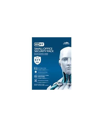 ESET SMALL OFFICE SECURITY 5 LICENCIAS PCS 1 LICENCIA PARA SERVER WINDOWS CONSOLA LOCAL 1 AAO DE VIGENCIA CAJA