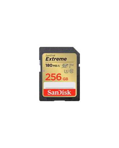 MEMORIA SANDISK SDXC 256GB EXTREME 180MB S 4K CLASE 10 U3 V30