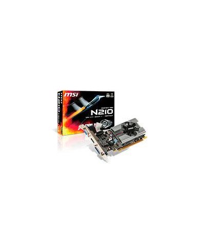 TARJETA DE VIDEO MSI NVIDIA N210 PCIE X16 20 1GB DDR3 HDMI VGA DVI 1X VENTILADOR BAJO PERFIL GAMA BASICA