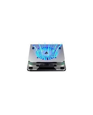 BASE ENFRIADORA ACTECK FROOST EX BE650 4 PUERTOS USB 16 PULGADAS PESO 0750 G 1 VENTILADOR ALUMINIO ANTIDERRAPANTE RGB AC 936156
