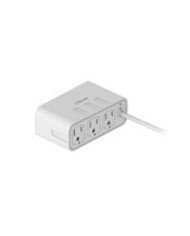 CARGADOR ACTECK ENERGON MATE CE676 EXTENSIN DE ESCRITORIO 2 X USB 2 X TIPO C 3 X CONTACTOS SUPRESOR DE PICOS BLANCO INDICADOR L