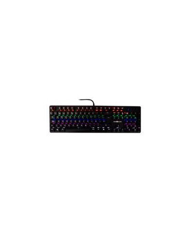TECLADO MECANICO GAME FACTOR KBG400 RETROILUMINADO SWITCH BLUE USB ROSA