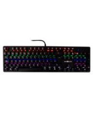 TECLADO MECANICO GAME FACTOR KBG400 RETROILUMINADO SWITCH BLUE USB ROSA