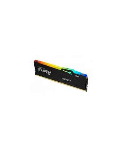 MEMORIA RAM KINGSTON DIMM DDR5 32GB 5200MT S FURY BEAST BLACK XMP RGB CL40 288PIN 125V C DISIPADOR DE CALOR P PC GAMER ALTO REN