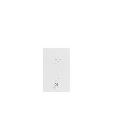 APAGADOR INTELIGENTE DE PARED MIRATI DE 2 APAGADORES TOUCH WIFI 24HZ BLUETOOTH COMPATIBLE CON ANDROID E IOS FUNCIONA CON ALEXA 