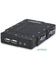 SWITCH KVMMANHATTAN151269 DESKTOP USB 41 CON CABLESAUDIO