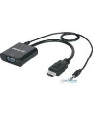 CONVERTIDOR VIDEOMANHATTAN151559 HDMI A SVGAAUDIO BOLSA