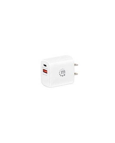 CARGADOR PAREDMANHATTAN406291 20W USB C PD 20W Y USB A QC 18W