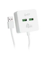 HUB USB 20 GHIA DE 4 PUERTOS TRANSFERENCIA DE DATOS CABLE 050 CM