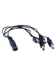 DIVISOR DE ENERGIA GHIA TIPO PULPO 4EN1 PARA CCTV 1 CONECTOR HEMBRA 4 CONECTORES MACHO