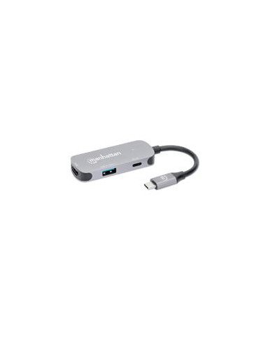 DOCKING USBMANHATTAN130707 C 3 PTOS HDMI USB A USB C PD