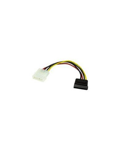 ADAPTADOR DE 15CM DE LARGO DE ALIMENTACION LP4 A SATA 1X LP4 MACHO 1X SATA DE PODER 15 PINES STARTECHCOM MOD SATAPOWADAP
