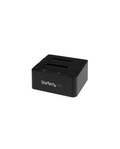 BASE DOCKING STATION USB 30 CON UASP DE 2 BAHIAS PARA DISCO DURO O SSD SATA III DE 25 O 35 PULGADAS INTERCAMBIO EN CALIENTE STA