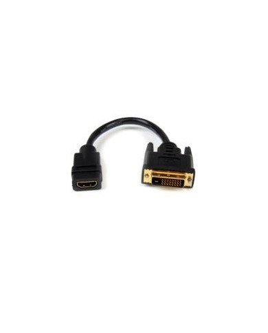 CABLE ADAPTADOR DE 20CM HDMI A DVI DVI D MACHO HDMI HEMBRA CABLE CONVERTIDOR DE VIDEO NEGRO STARTECHCOM MOD HDDVIFM8IN