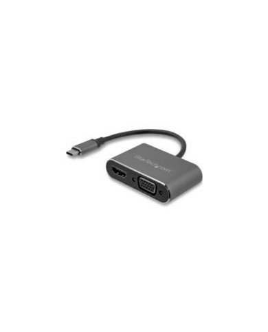 ADAPTADOR USB C A VGA Y HDMI 2EN1 4K 30HZ GRIS ESPACIAL ADAPTADOR DE VIDEO EXTERNO USB TIPO C STARTECHCOM MOD CDP2HDVGA