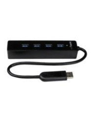 HUB USB 30 DE 4 PUERTOS ADAPTADOR CONCENTRADOR HUB USB 30 SUPER SPEED 4 PUERTOS SALIDAS PORTATIL PARA LAPTOP COMPUTADORA NEGRO 