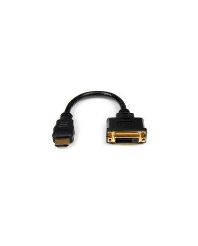 CABLE ADAPTADOR DE 20CM HDMI A DVI DVI D HEMBRA HDMI MACHO CABLE CONVERTIDOR DE VIDEO NEGRO STARTECHCOM MOD HDDVIMF8IN