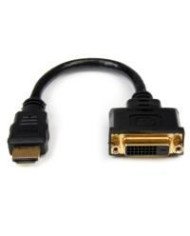 CABLE ADAPTADOR DE 20CM HDMI A DVI DVI D HEMBRA HDMI MACHO CABLE CONVERTIDOR DE VIDEO NEGRO STARTECHCOM MOD HDDVIMF8IN