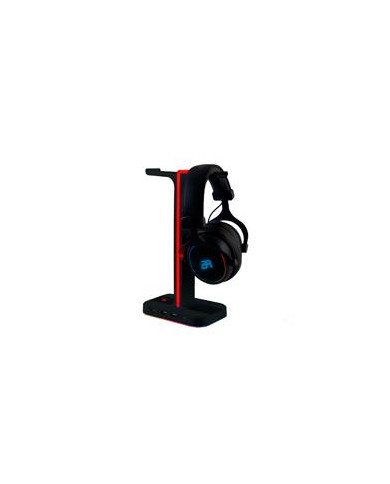 BASE GAMER BALAM RUSH ATLAS HR760 SOPORTE PARA DIADEMA ILUMINACION RGB 2X USB A NEGRO BR 931502