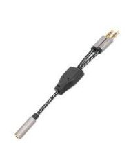 ADAPTADORMANHATTAN356121 AUDIO 35MM 1 H A 2 M 15CM CABLE QUE DIVIDE AUDIO PARA AUDIFONO Y MIC ALUMINIO PLATEADO