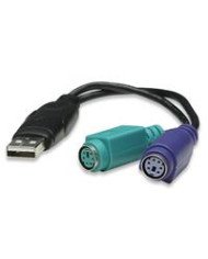 CONVERTIDOR USBMANHATTAN179027 A PS 2 2 PUERTOS TECLADO Y MOUSE