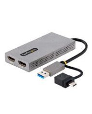 ADAPTADOR DE USB 30 A HDMI DOBLE USB A C A 2 PANTALLAS HDMI DONGLE USB A A C CABLE DE 11CM WIN MAC STARTECHCOM MOD 107B USB HDM