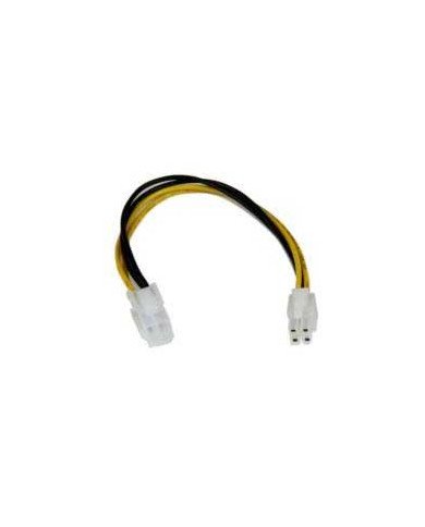 CABLE DE 20CM DE EXTENSION ALARGADOR FUENTE ALIMENTACION CORRIENTE TARJETA MADRE CPU ATX12V 4 PINES P4 MACHO A HEMBRA STARTECHC