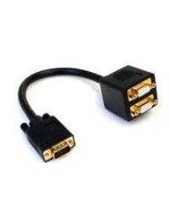 CABLE DE 30CM DUPLICADOR DIVISOR DE VIDEO VGA DE 2 PUERTOS MULTIPLICADOR SPLITTER 2 SALIDAS 2X HEMBRA HD15 STARTECHCOM MOD VGAS