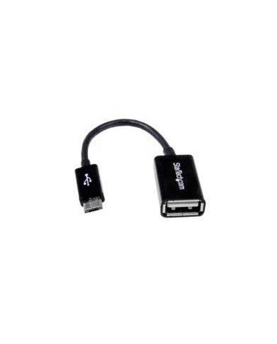 CABLE ADAPTADOR DE 12CM MICRO USB MACHO A USB A HEMBRA OTG PARA TABLETS SMARTPHONES TELFONOS INTELIGENTES NEGRO STARTECHCOM MOD