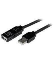 CABLE DE EXTENSION ALARGADOR DE 5M USB 20 DE EXTENSION ALARGADOR ACTIVO DE 5 METROS MACHO A HEMBRA CON OPCIN A FUENTE DE PODER 