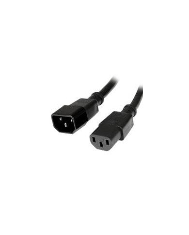 CABLE DE CORRIENTE DE 18M DE EXTENSION C14 A C13 14 AWG 15A 125V CABLE EXTENSOR STARTECHCOM MOD PXT100146