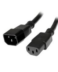 CABLE DE CORRIENTE DE 18M DE EXTENSION C14 A C13 14 AWG 15A 125V CABLE EXTENSOR STARTECHCOM MOD PXT100146