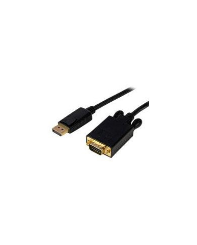 CABLE ADAPTADOR DE 18M CONVERTIDOR DE VIDEO DISPLAYPORT DP A VGA ACTIVO 1080P NEGRO STARTECHCOM MOD DP2VGAMM6B