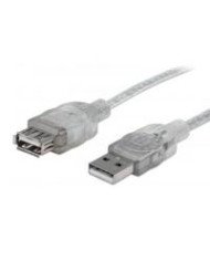 CABLE USBMANHATTAN336314 V20 EXT 18M PLATA