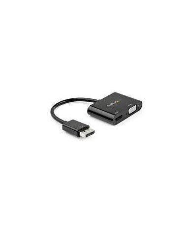 ADAPTADOR DE VIDEO DISPLAYPORT A HDMI VGA DONGLE CONVERTIDOR DISPLAYPORT 12 HBR2 A HDMI 20 O VGA 1080P STARTECHCOM MOD DP2VGAHD